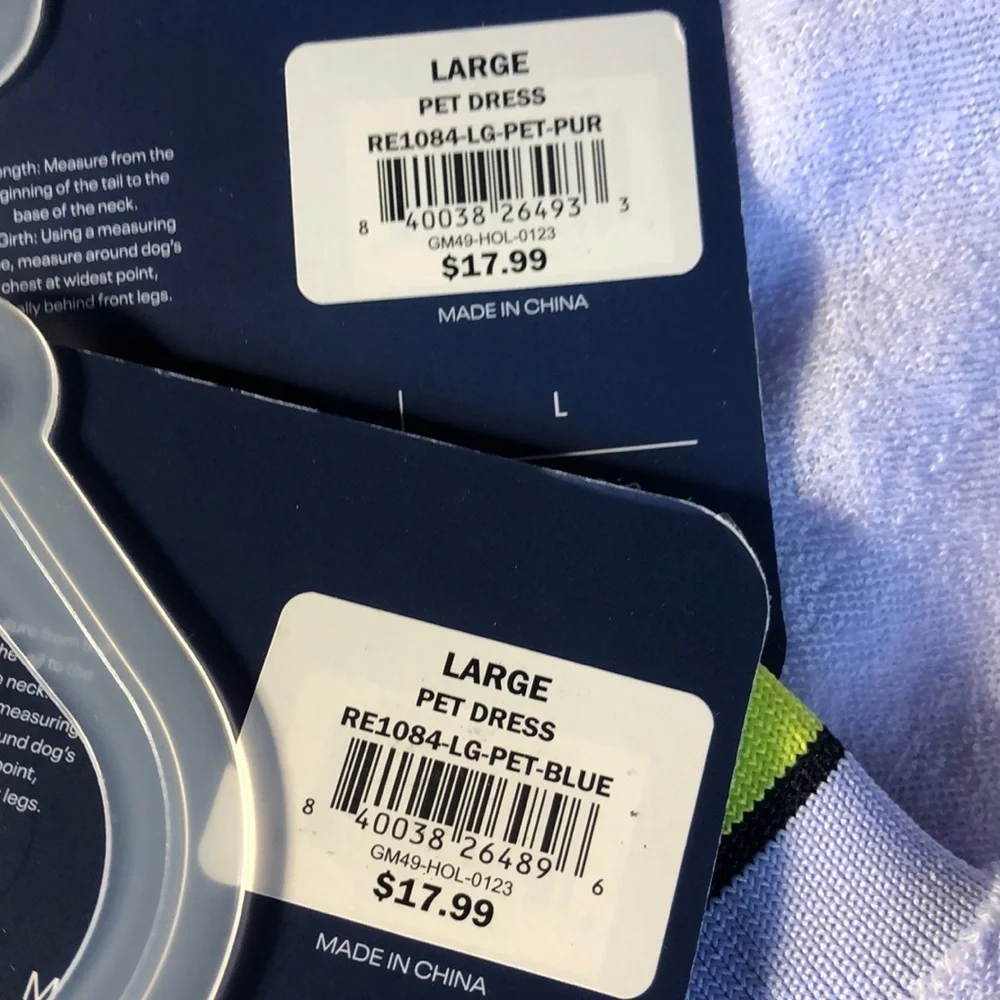 Bundle 2 NWT Reebok Terry Dog Dress L